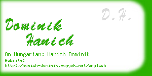 dominik hanich business card